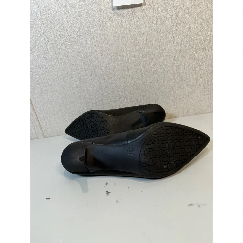Merona Black Classic Pointed‎ Toe Kitten Heel Pumps – Size 8.5 capsule timeless